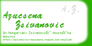 azucsena zsivanovic business card